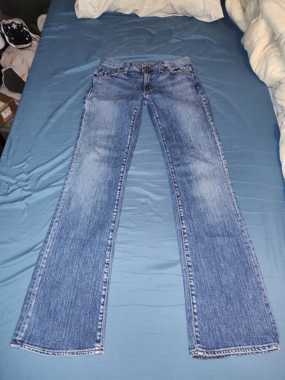 Ralph Lauren Women's Light Blue Low Rise Waist Bootcut Jeans